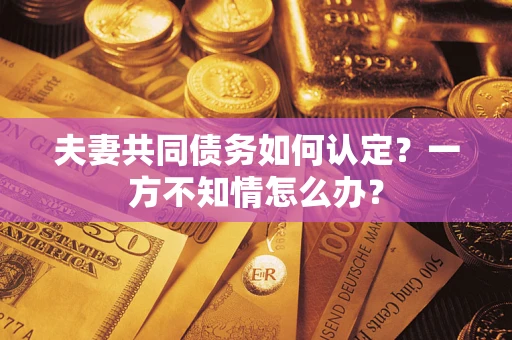 济南夫妻共同债务如何认定？一方不知情怎么办？