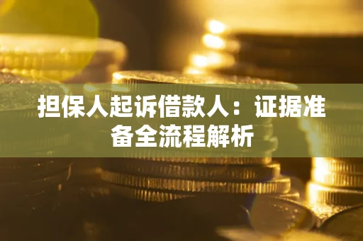 济南担保人起诉借款人：证据准备全流程解析